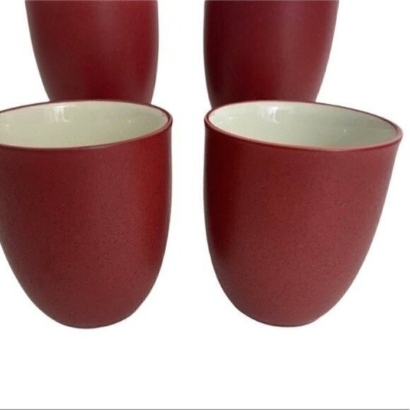 Noritake Colorwave Raspberry Stoneware 12 Oz Mugs - Set Of 4 # 8045Y - Picture 8 of 14